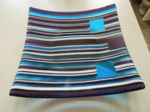 Viola!  Finished fused and slumped plate